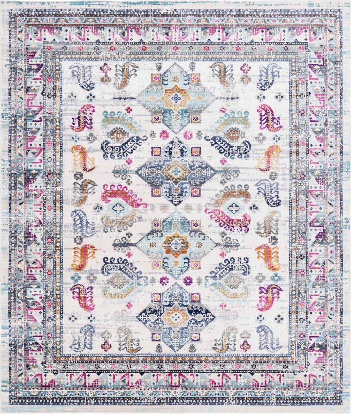 8' x 9' 10 Thorpe · Border rug, multi