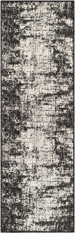 Rigby · Abstract Outdoor Rug, black and white