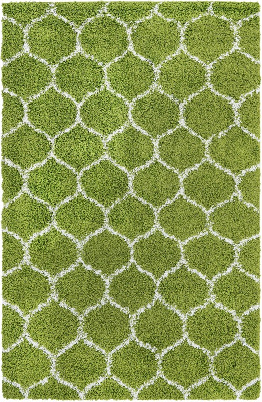5' 3 x 8' Barnett · Lattice Shag Rug, green