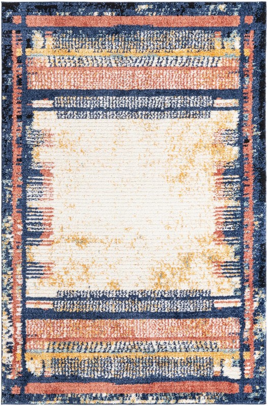 5' 3 x 8' Cardew · Border rug, multi