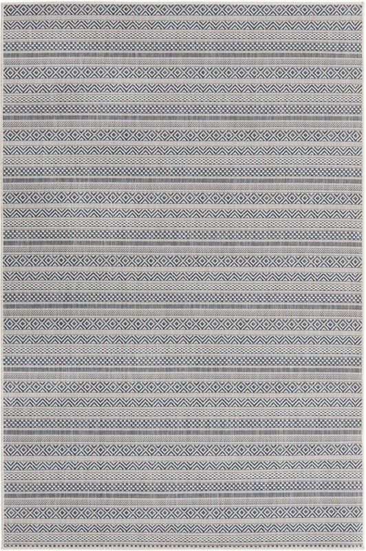 5' 3 x 8' Merlin · Geometric Outdoor Rug, light blue