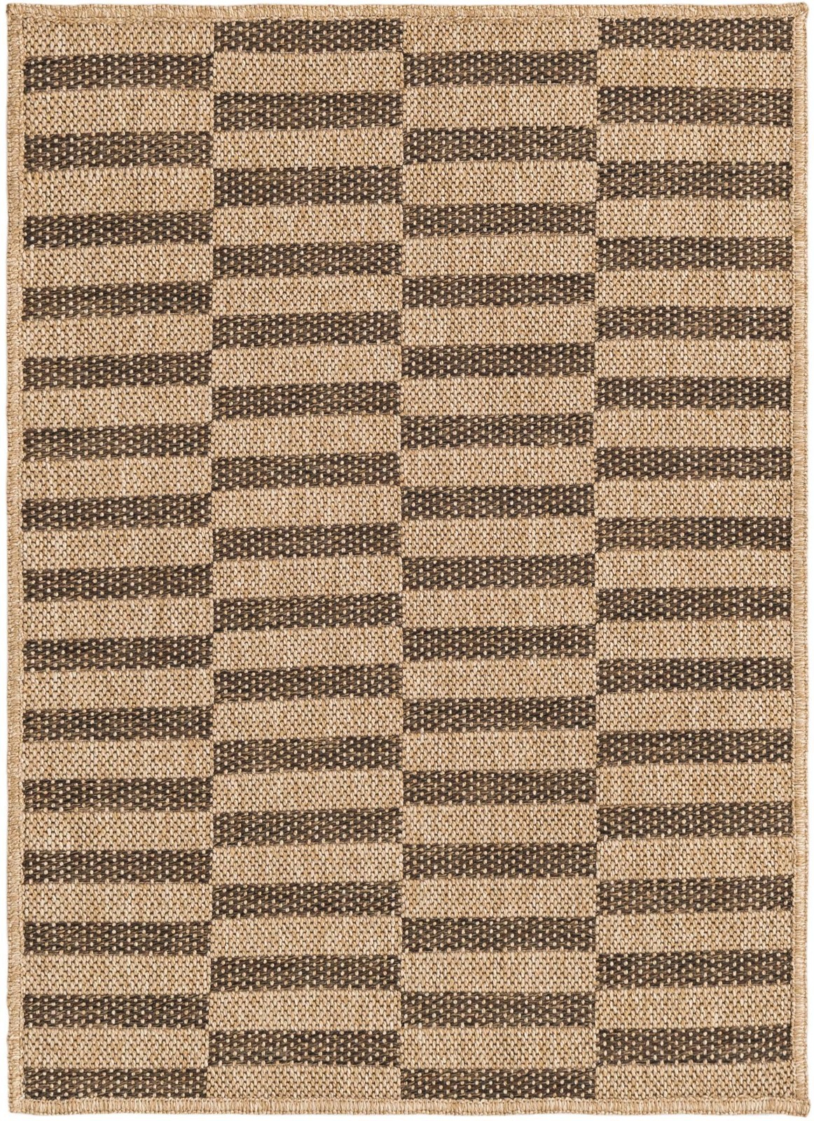 2' x 3' Ashcroft · Geometric striped rug, brown and natural
