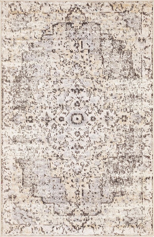 Garnet · Medallion rug, gray