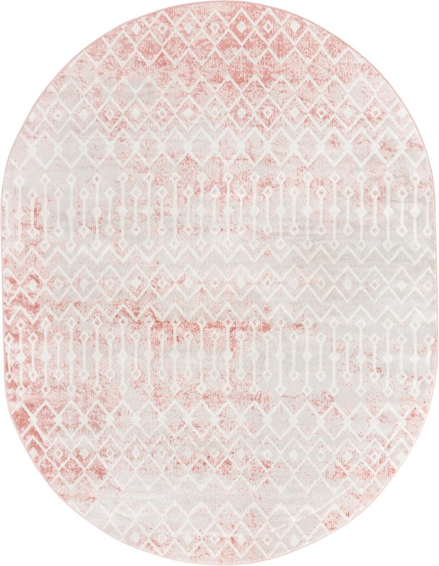 8' x 10' Eugene · Diamond rug, dustyrose