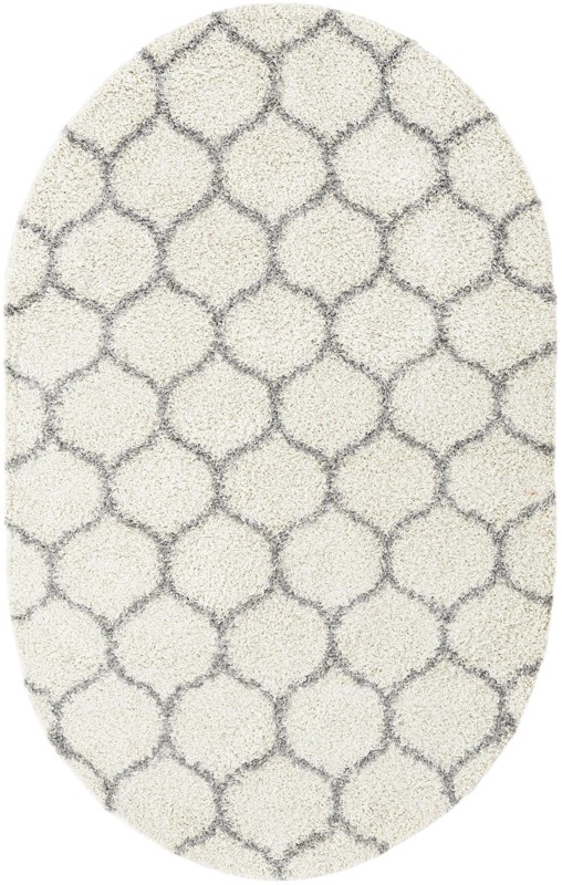 5' 3 x 8' Barnett · Lattice Shag Rug, ivory