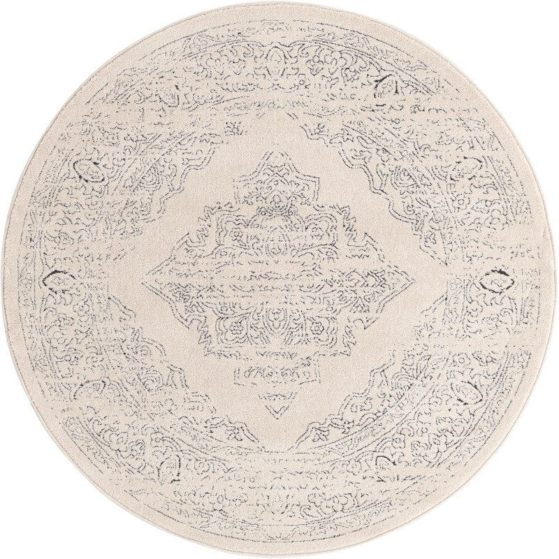 Elsa · Medallion rug, white