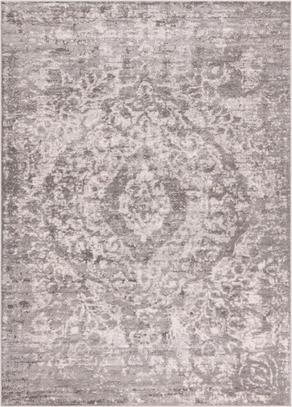 7' 10 x 11' Priestley · Medallion rug, gray
