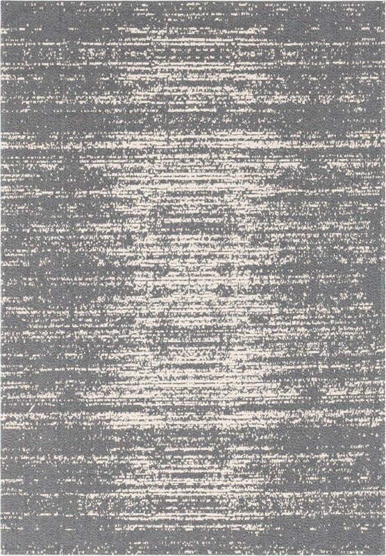 Holloway · Abstract linear rug, gray and ivory