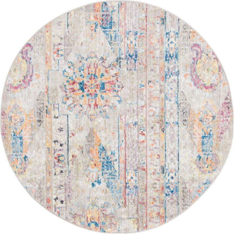 5' x 5' Amos · Abstract rug, cream