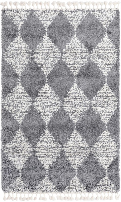 5' 3 x 8' Newton · Diamond Shag Rug, gray