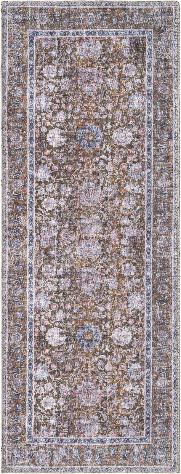 2' x 5' Bertie · Border rug, antique gold