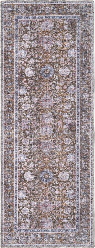 2' x 5' Bertie · Border rug, antique gold