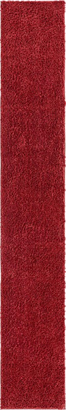 2' 7 x 16' 5 Dunham · Solid shag rug, poppy red