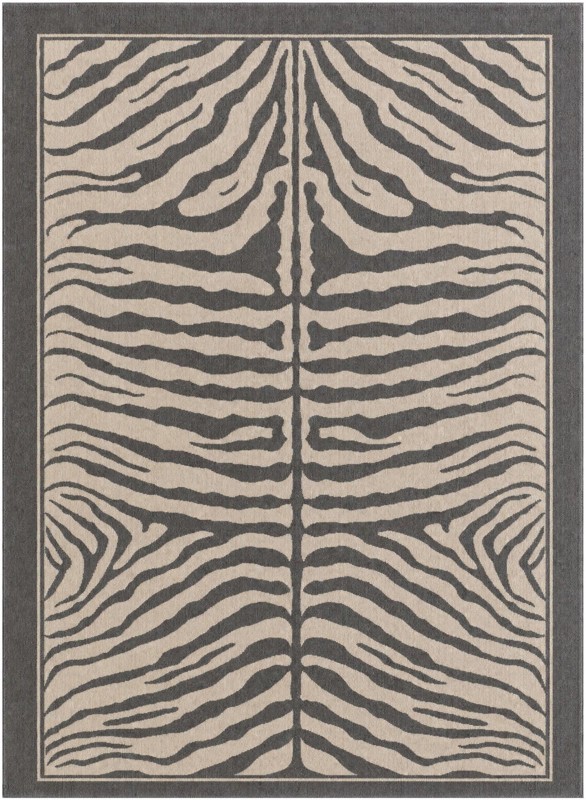 Oldfield · Border rug, gray and ivory
