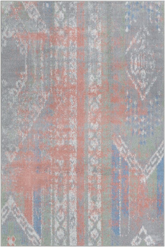 6' x 9' Montague · Abstract Washable Rug, multi