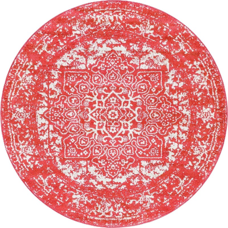 Birch · Medallion rug, pink