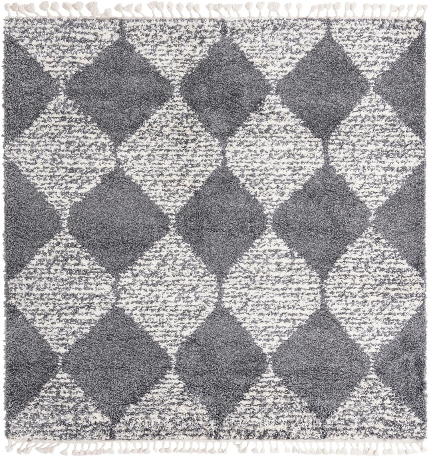 7' 10 x 7' 10 Newton · Diamond Shag Rug, gray