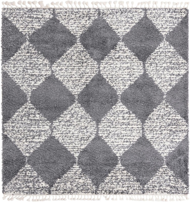 7' 10 x 7' 10 Newton · Diamond Shag Rug, gray