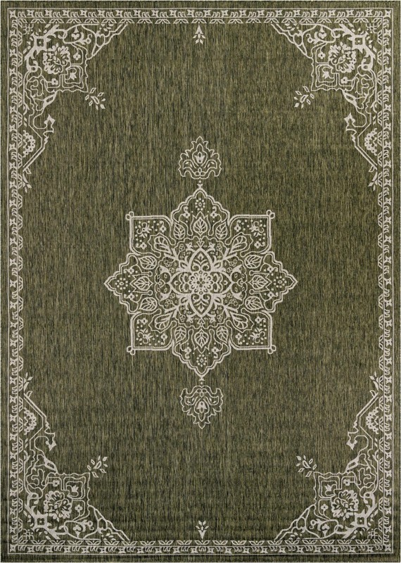 Rhys · Border Outdoor Rug, green