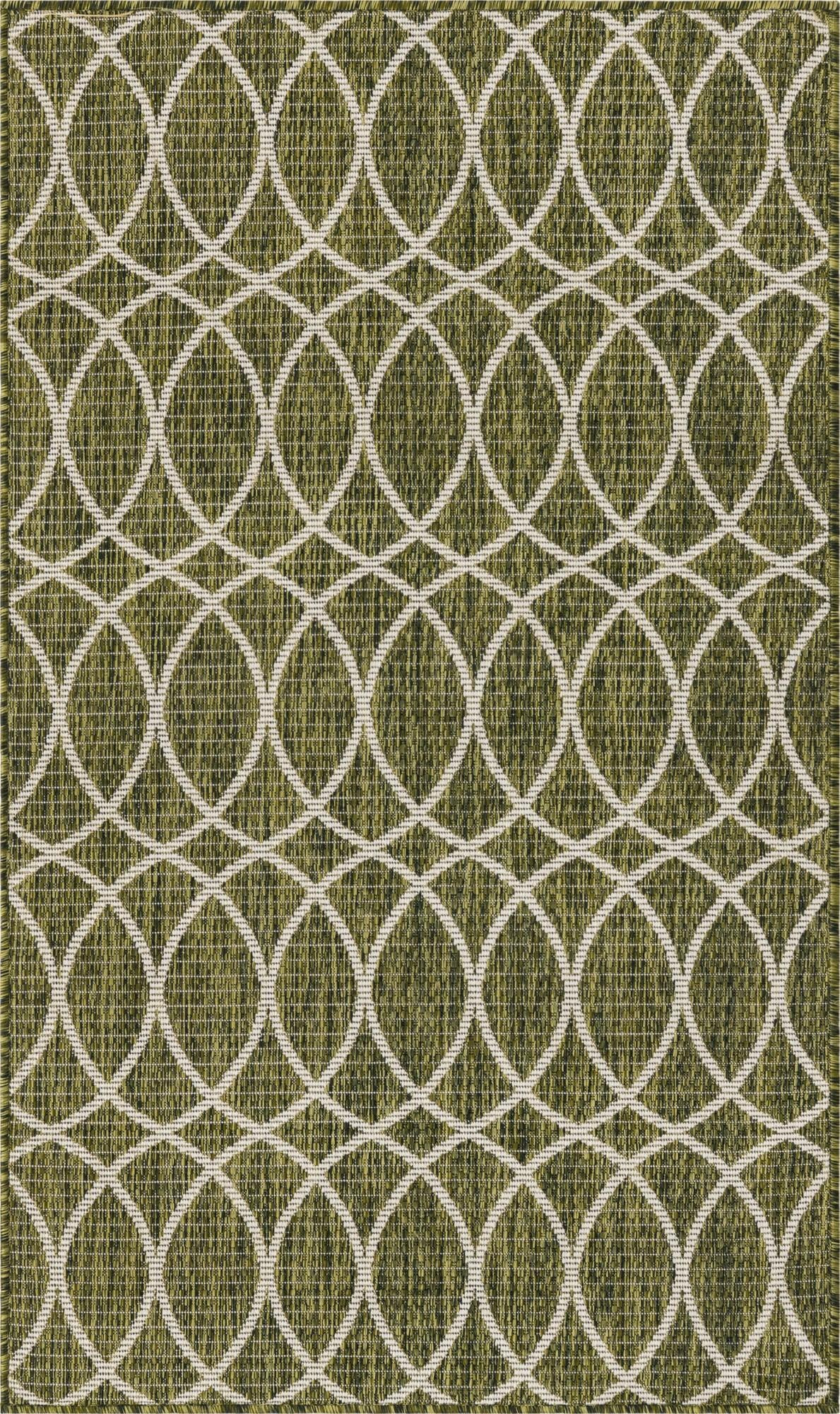3' x 5' 3 Atkins · Geometric Outdoor Rug, green