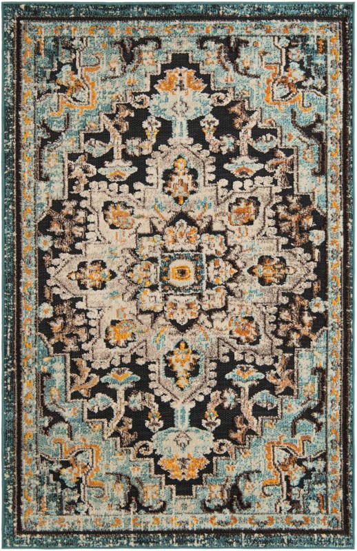 4' x 6' Oldham · Border Outdoor Rug, navy blue