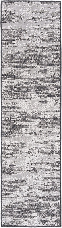 2' x 8' Henley · Abstract Outdoor Rug, charcoal