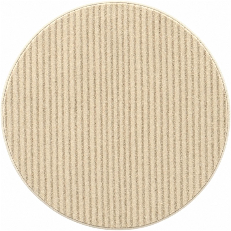 Irene · Striped rug, ivory and light brown