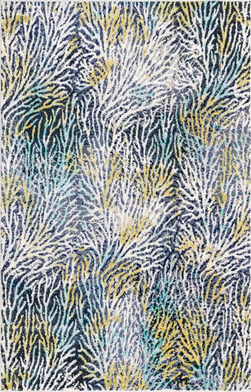 5' 3 x 8' Braemar · Floral / botanical rug, blue