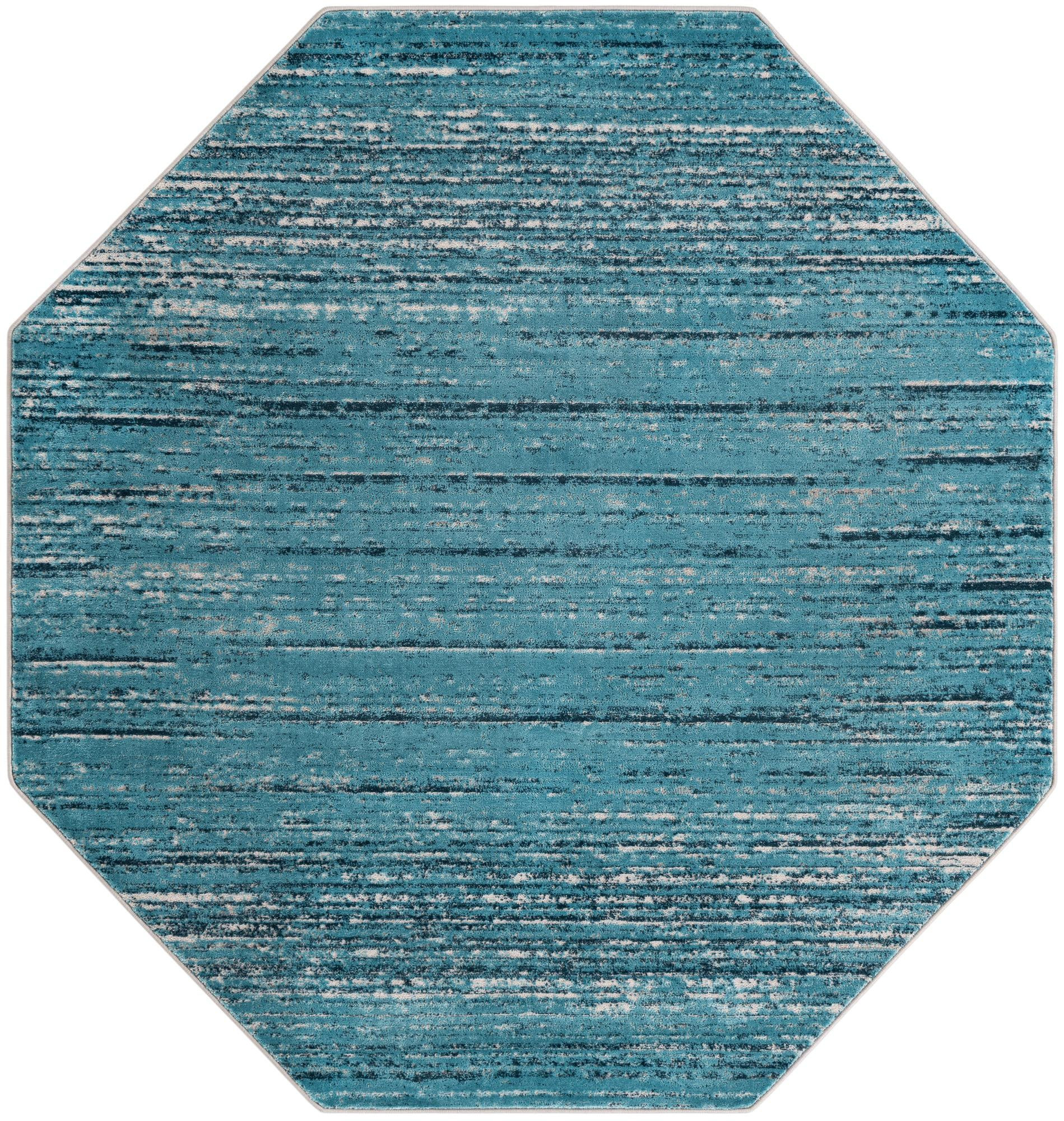 7' x 7' Tate · Abstract rug, blue
