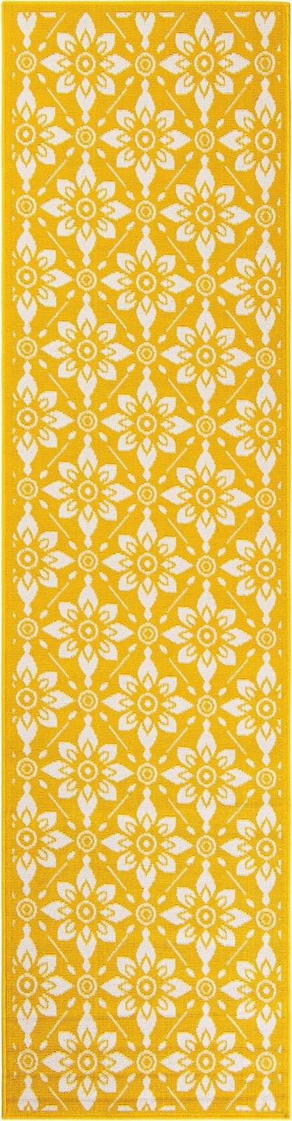2' 7 x 10' Selwyn · Floral / botanical Outdoor Rug, yellow