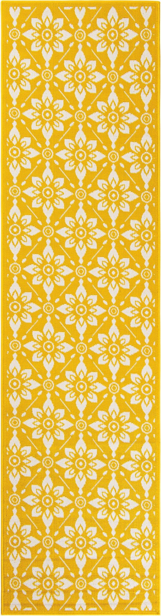 2' 7 x 10' Selwyn · Floral / botanical Outdoor Rug, yellow