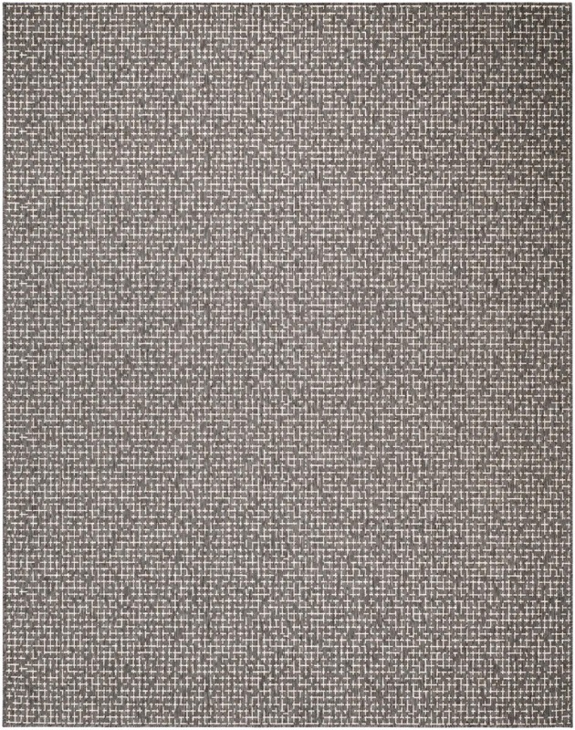 7' 10 x 10' Loam · Checkered Outdoor Rug, charcoal
