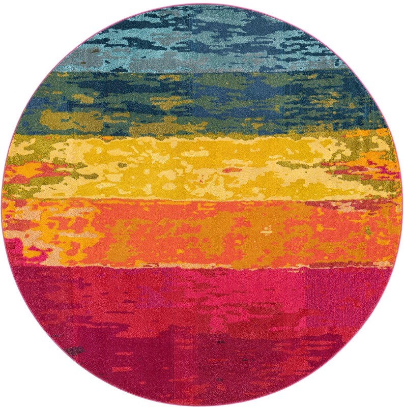Spruce · Abstract striped Washable Rug, multicolor
