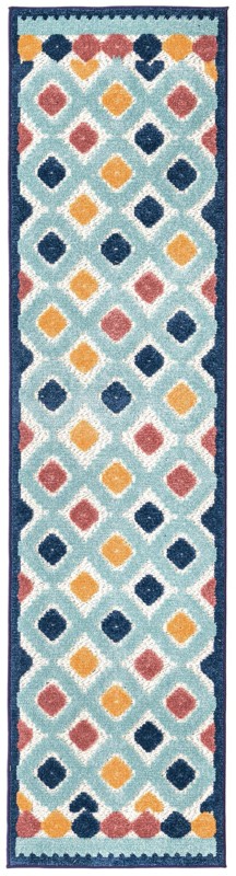 2' x 8' Beale · Border Outdoor Rug, ivory