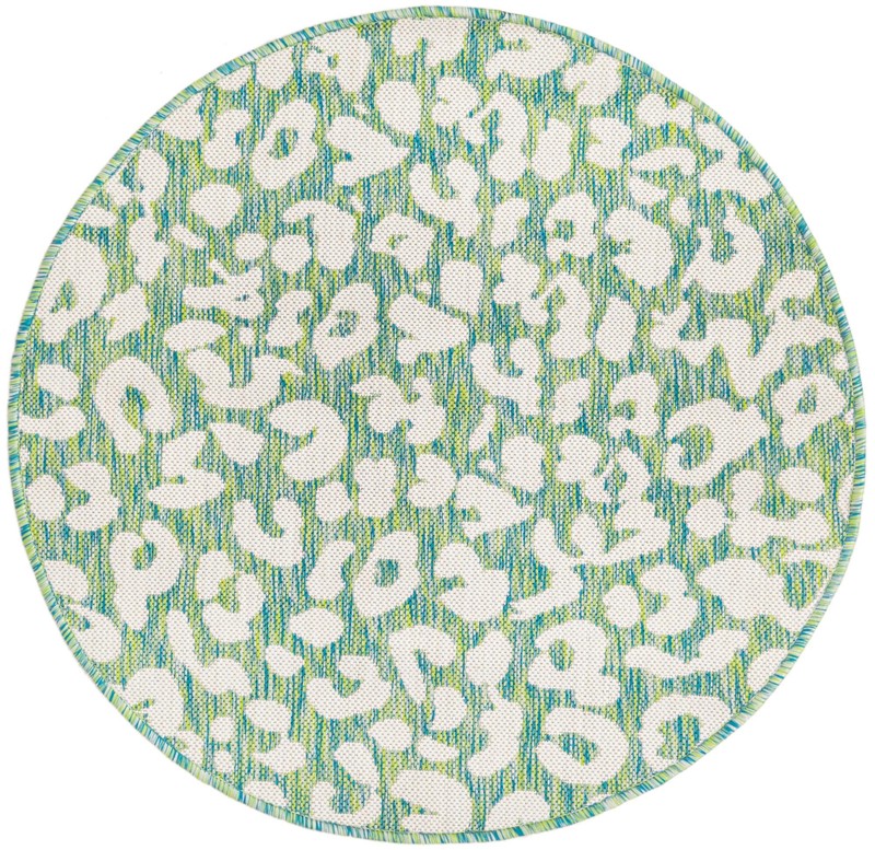3' x 3' Cardamom · Leopard Outdoor Rug