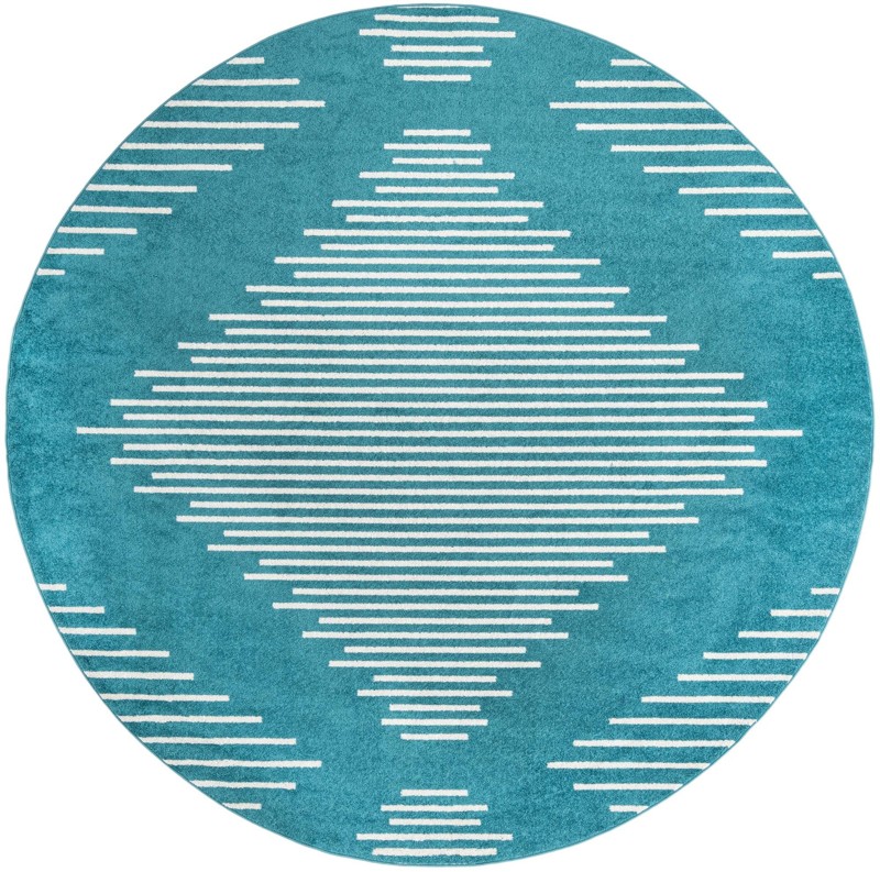 10' x 10' Knox · Diamond rug, turquoise