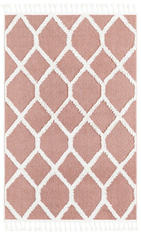 4' x 6' Kirkwood · Diamond rug, pink