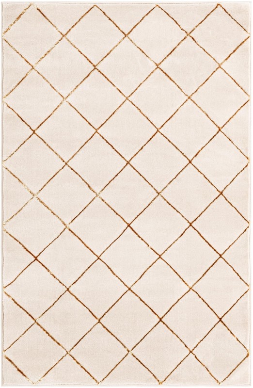 Gilchrist · Diamond rug, white and gold