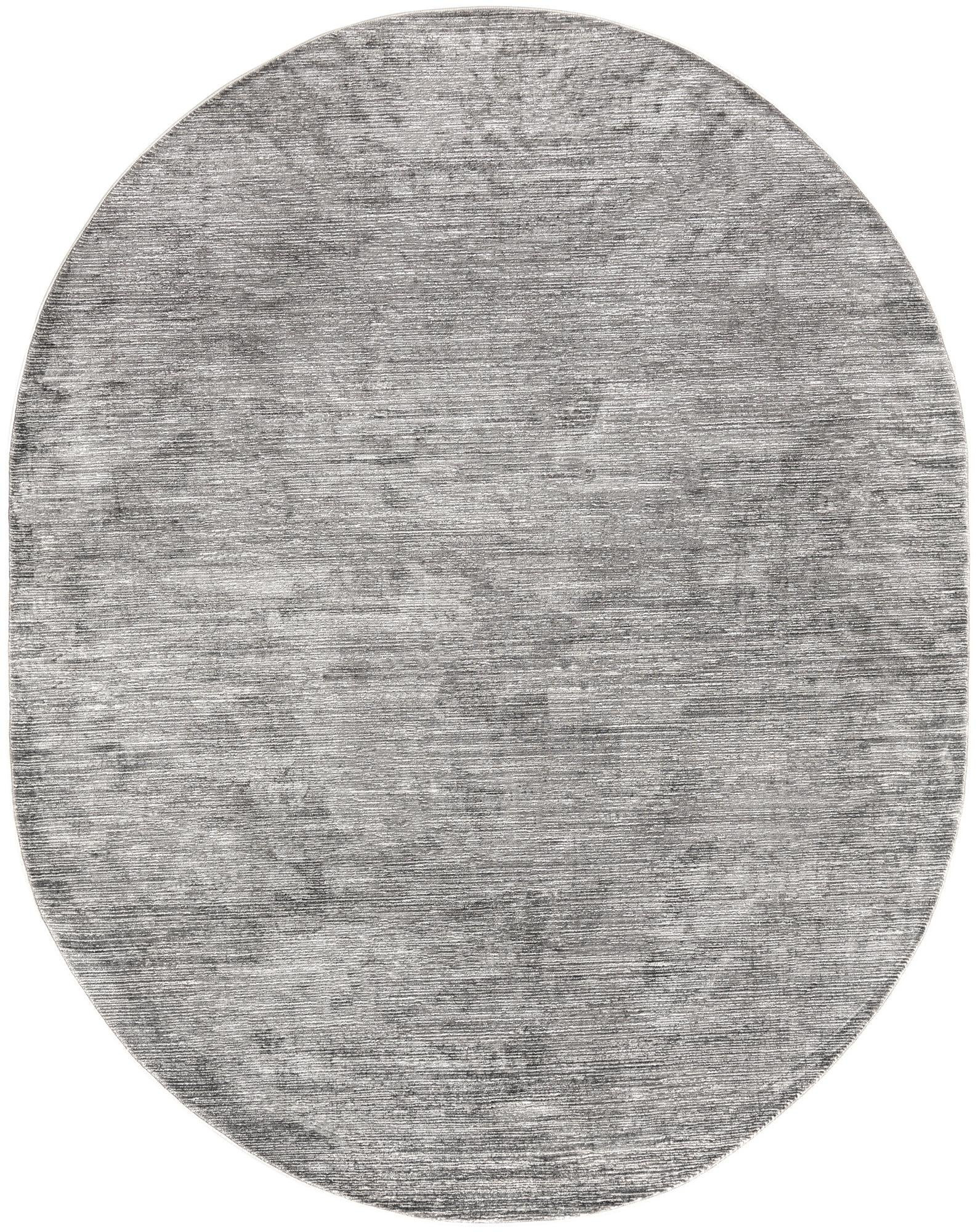 7' 10 x 10' Worley · Linear rug, gray and white