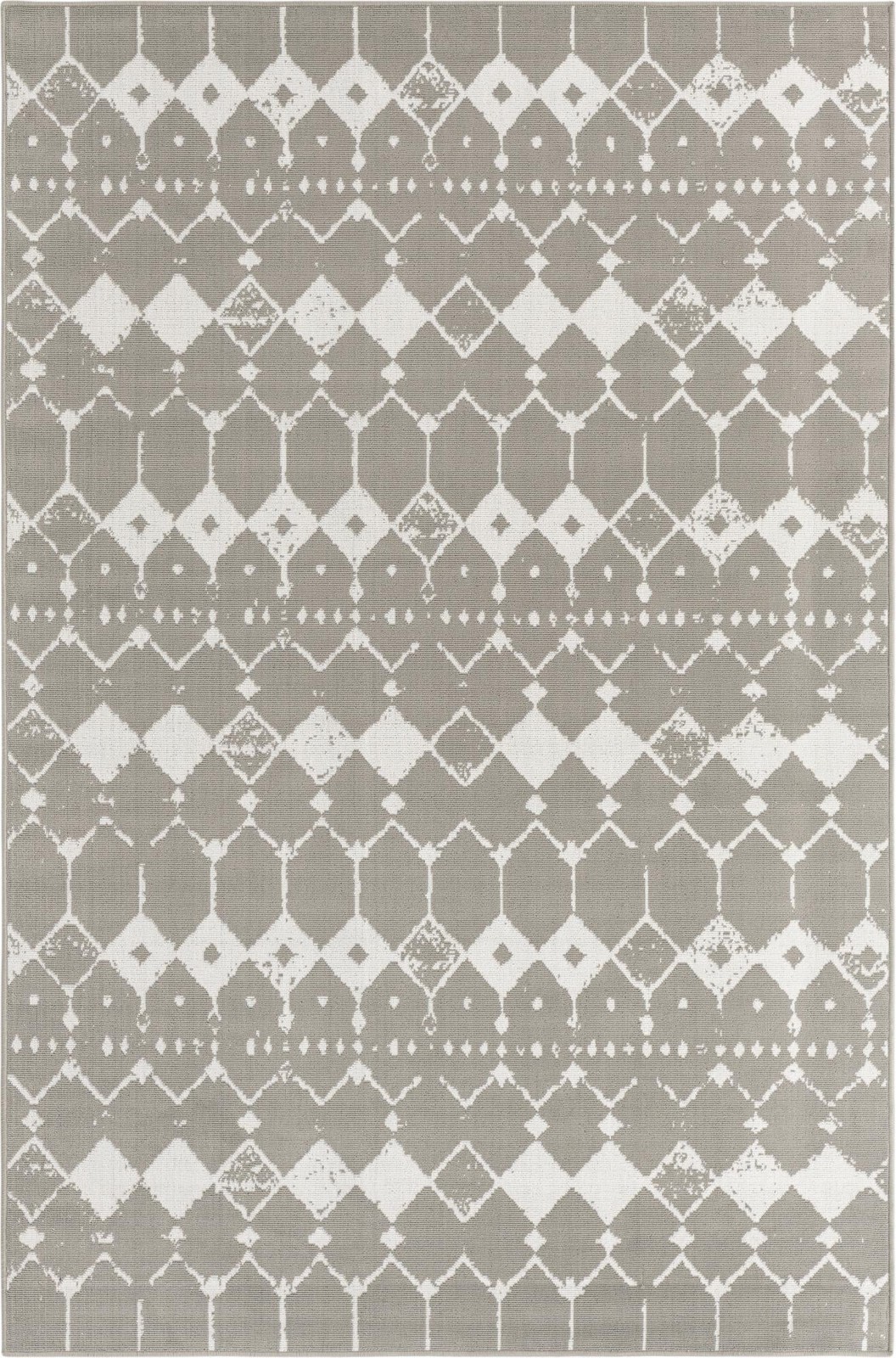 6' x 9' Stowe · Diamond Outdoor Rug, gray