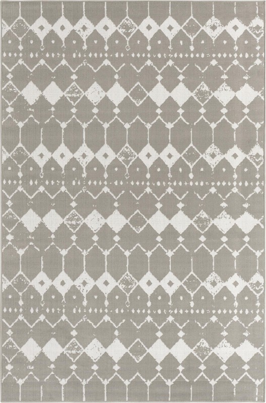6' x 9' Stowe · Diamond Outdoor Rug, gray