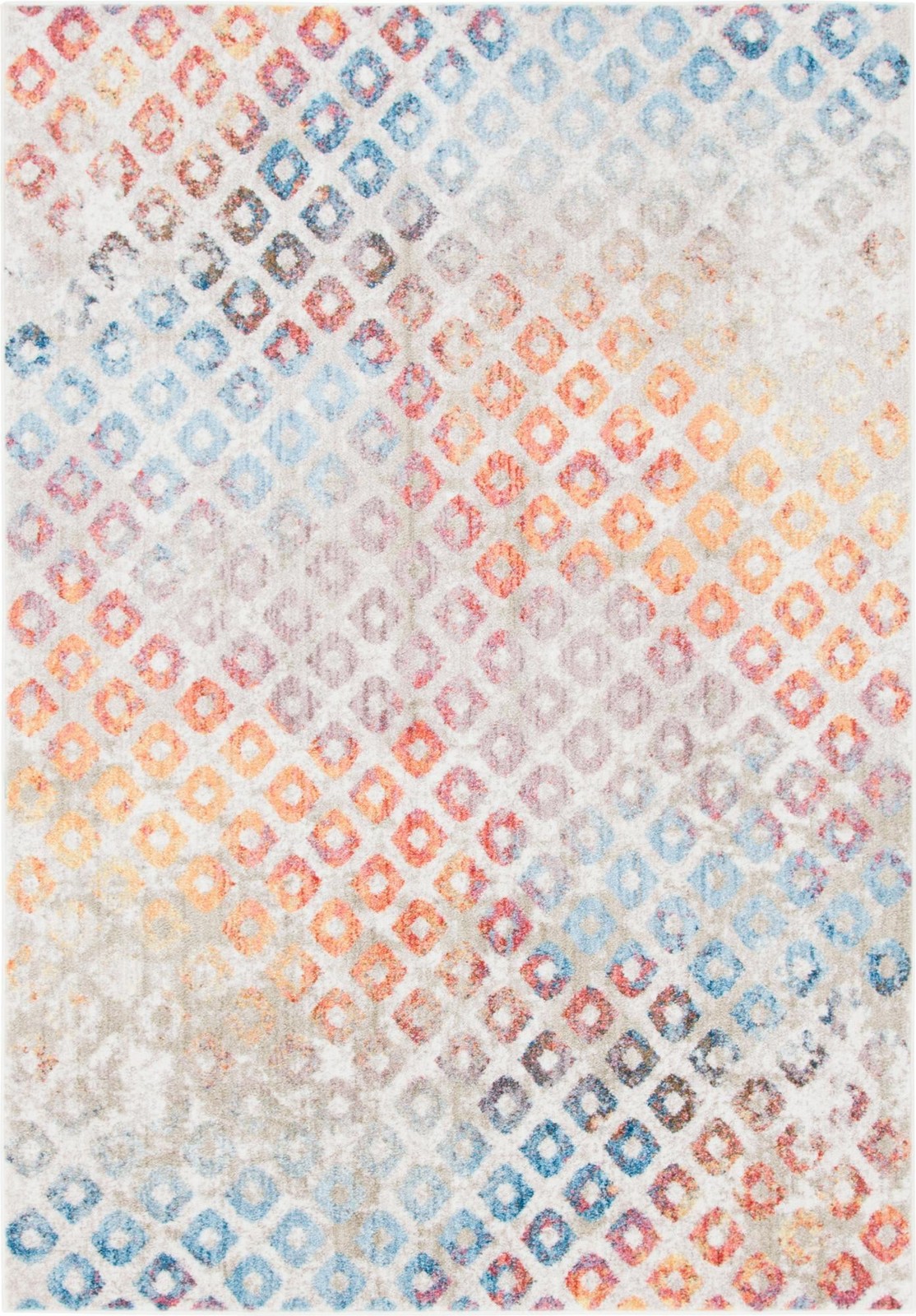 5' 3 x 7' 10 Farley · Geometric dot rug, multi and beige