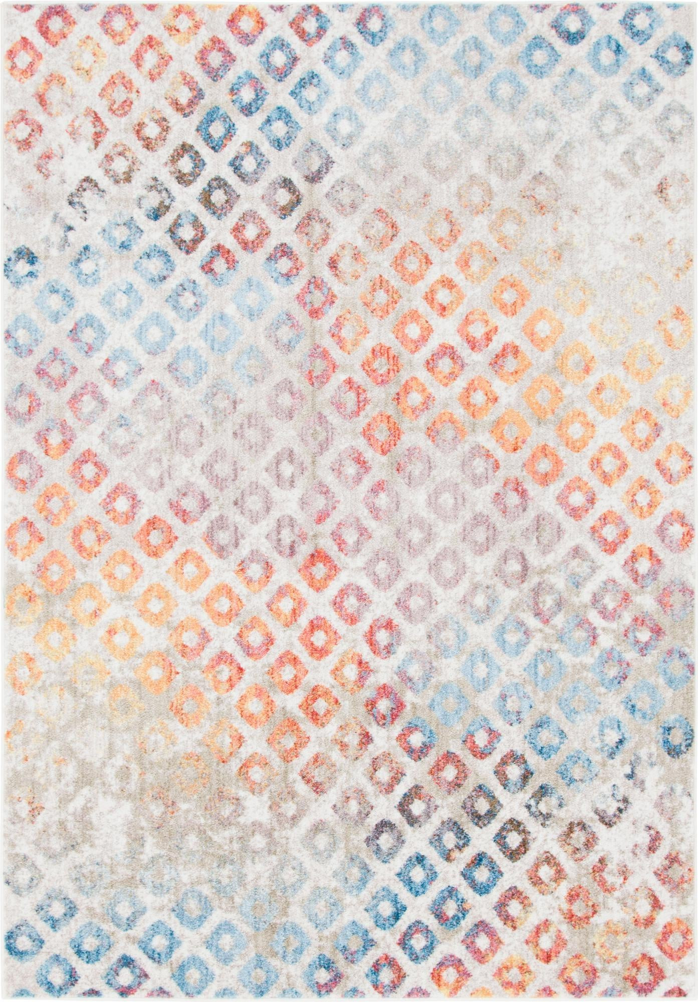 5' 3 x 7' 10 Farley · Geometric dot rug, multi and beige