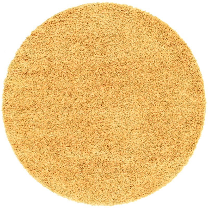 7' x 7' Dunham · Solid Shag Rug, yellow