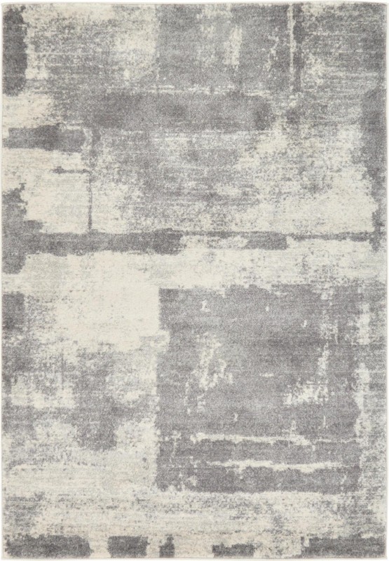 Tisdale · Abstract rug, gray and ivory