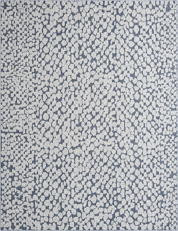 7' 10 x 10' Dillard · Animal print Outdoor Rug, navy blue