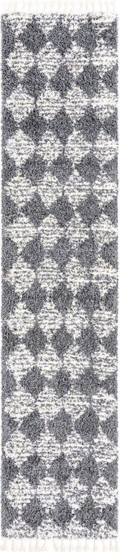 2' 7 x 12' Newton · Diamond Shag Rug, gray