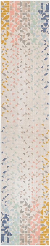 2' x 10' Lottie · Geometric rug, multi