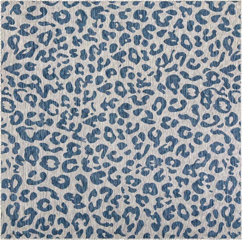 7' 10 x 7' 10 Cardamom · Animal print Outdoor Rug, blue