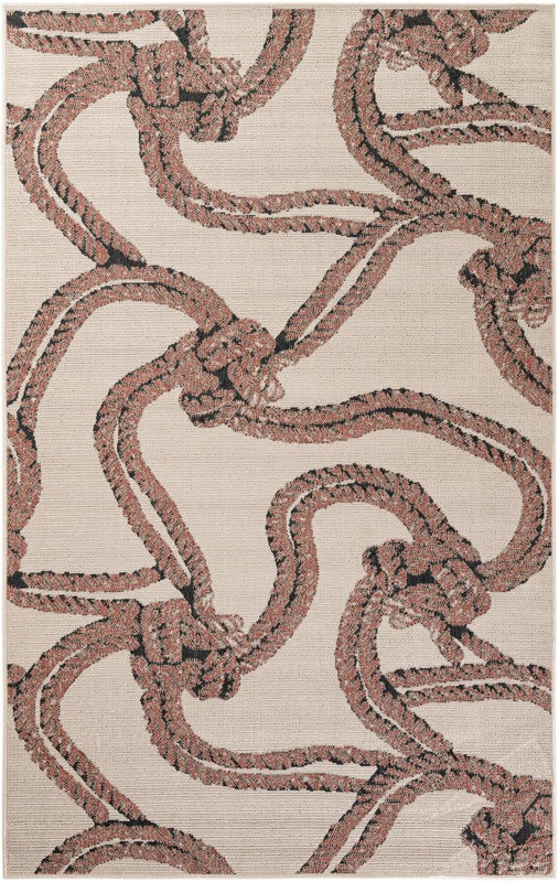 Brinkley · Nautical rope Outdoor Rug, beige and terracotta